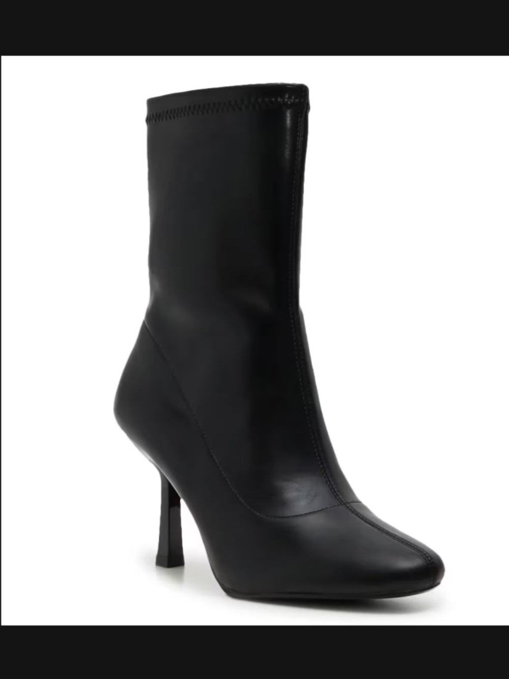 Kelly & Katie Black Faux-Leather High-Heel Ankle Boots